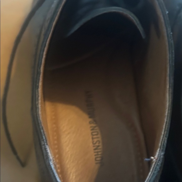 Johnston & Murphy Black Leather Brogue Derby Dress Shoes Men’s Size 9.5M
